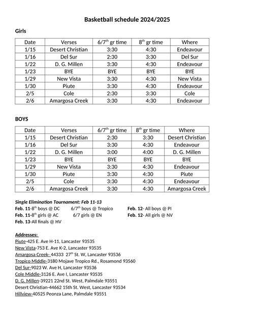 BasketBallSchedule
